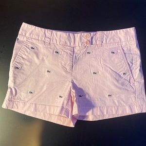 Vineyard Vines Pink Embroidered Whale Shorts